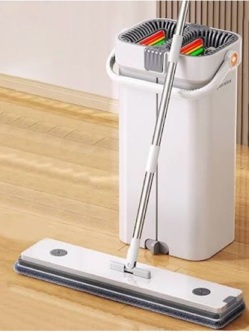 Joybos Free-Press Mop Bucket and Wringer Combo 33cm Include 5 Microfiber Clothes